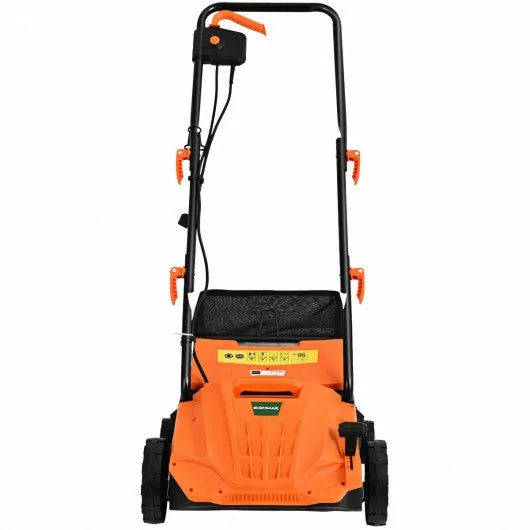 12Amp Corded Scarifier 13” Electric Lawn Dethatcher -Orange