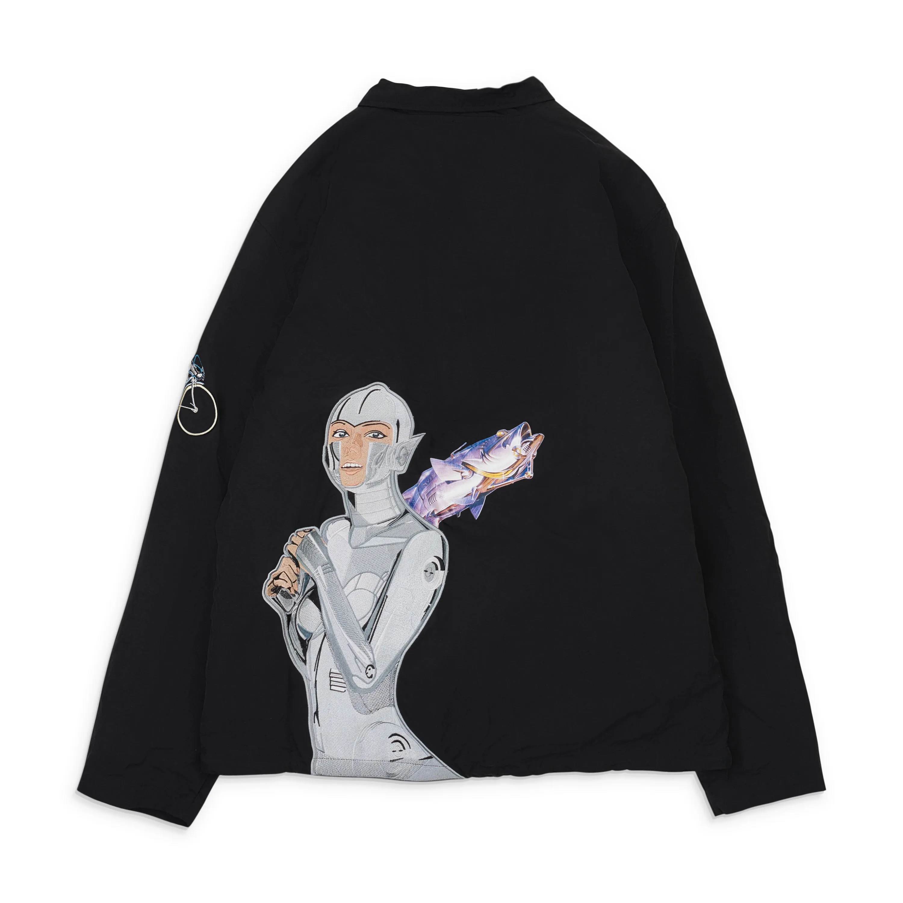 88 RISING X SORYAMA DIGITAL ROBOT FACE BLACK COACH JACKET