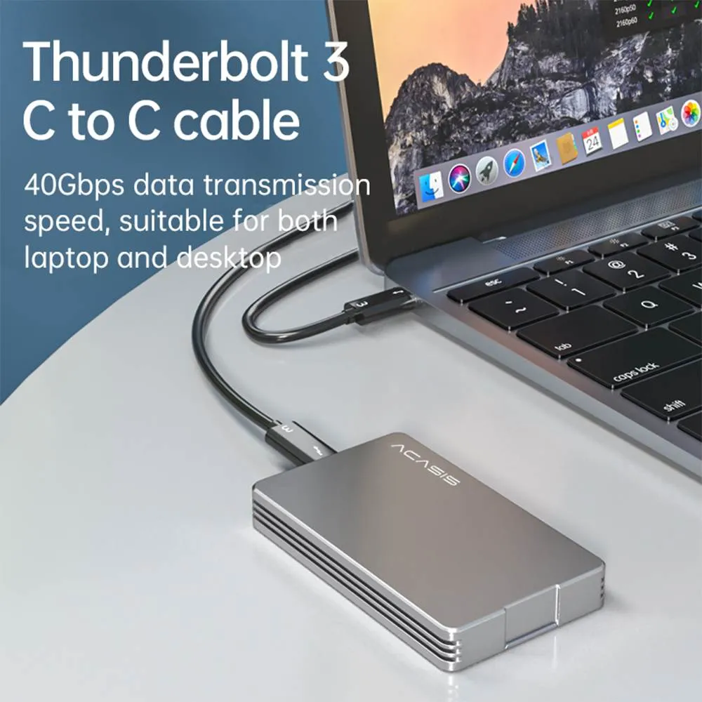 Acasis Thunderbolt 3 40Gbps NVMe M.2 8TB Aluminum Shell SSD Enclosure