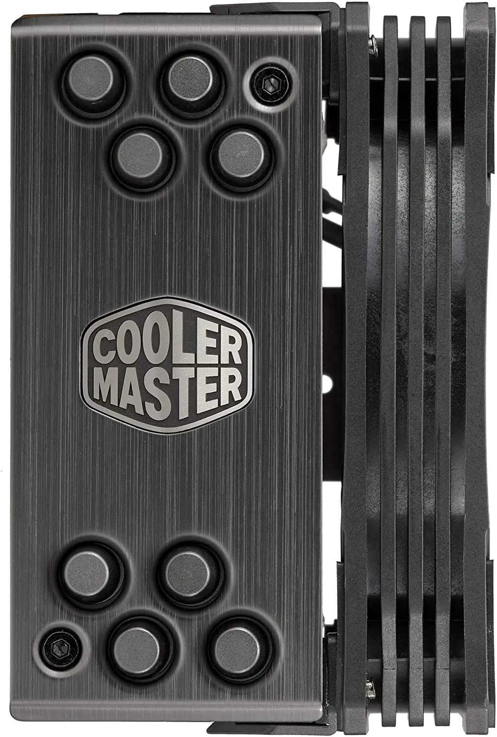 Cooler Master Hyper 212 Black Edition RGB CPU Air Cooler, SF120R RGB Fan, Anodized Gun-Metal Black, Brushed Nickel Fins, 4 Copper Direct Contact Heat Pipes for AMD Ryzen/Intel LGA1151