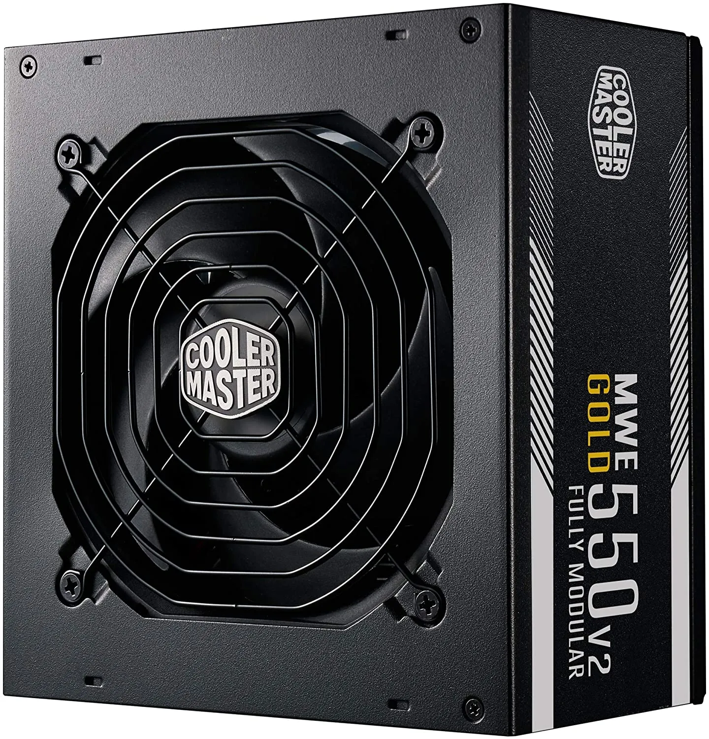 Cooler Master MWE Gold 550 V2 Full Modular, 550W, 80  Gold Efficiency, 2 EPS Connectors, 120mm HDB Fan, Semi-fanless Operation