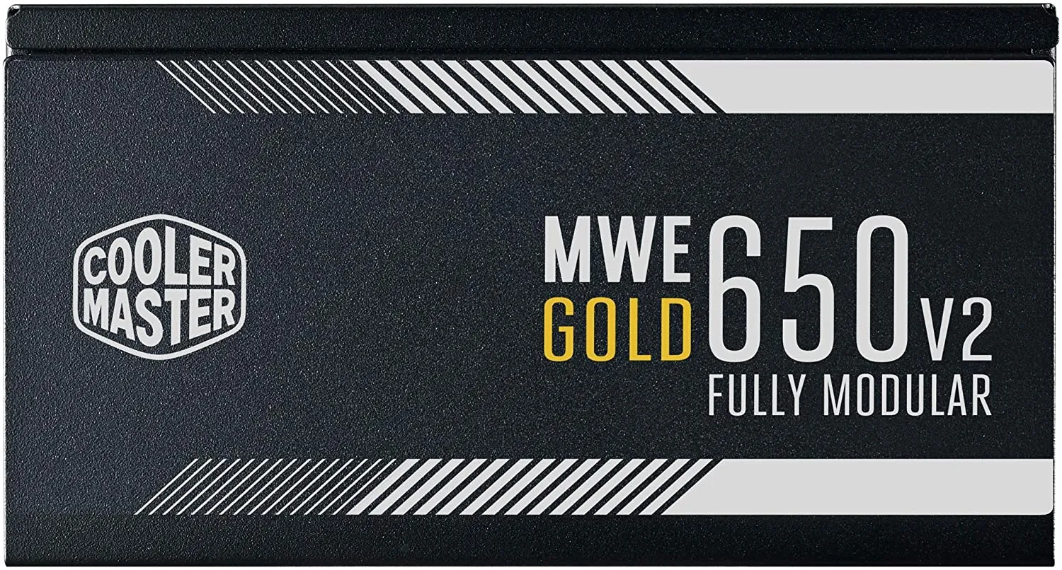 Cooler Master MWE Gold 650 V2 Full Modular, 650W, 80  Gold Efficiency, 2 EPS Connectors, 120mm HDB Fan, Semi-fanless Operation