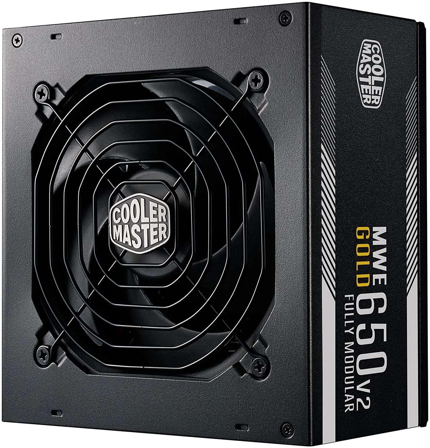Cooler Master MWE Gold 650 V2 Full Modular, 650W, 80  Gold Efficiency, 2 EPS Connectors, 120mm HDB Fan, Semi-fanless Operation