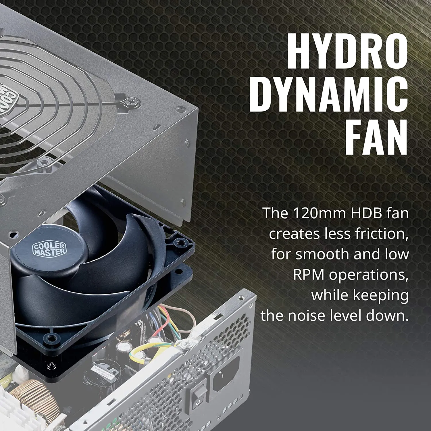 Cooler Master MWE Gold 650 V2 Full Modular, 650W, 80  Gold Efficiency, 2 EPS Connectors, 120mm HDB Fan, Semi-fanless Operation