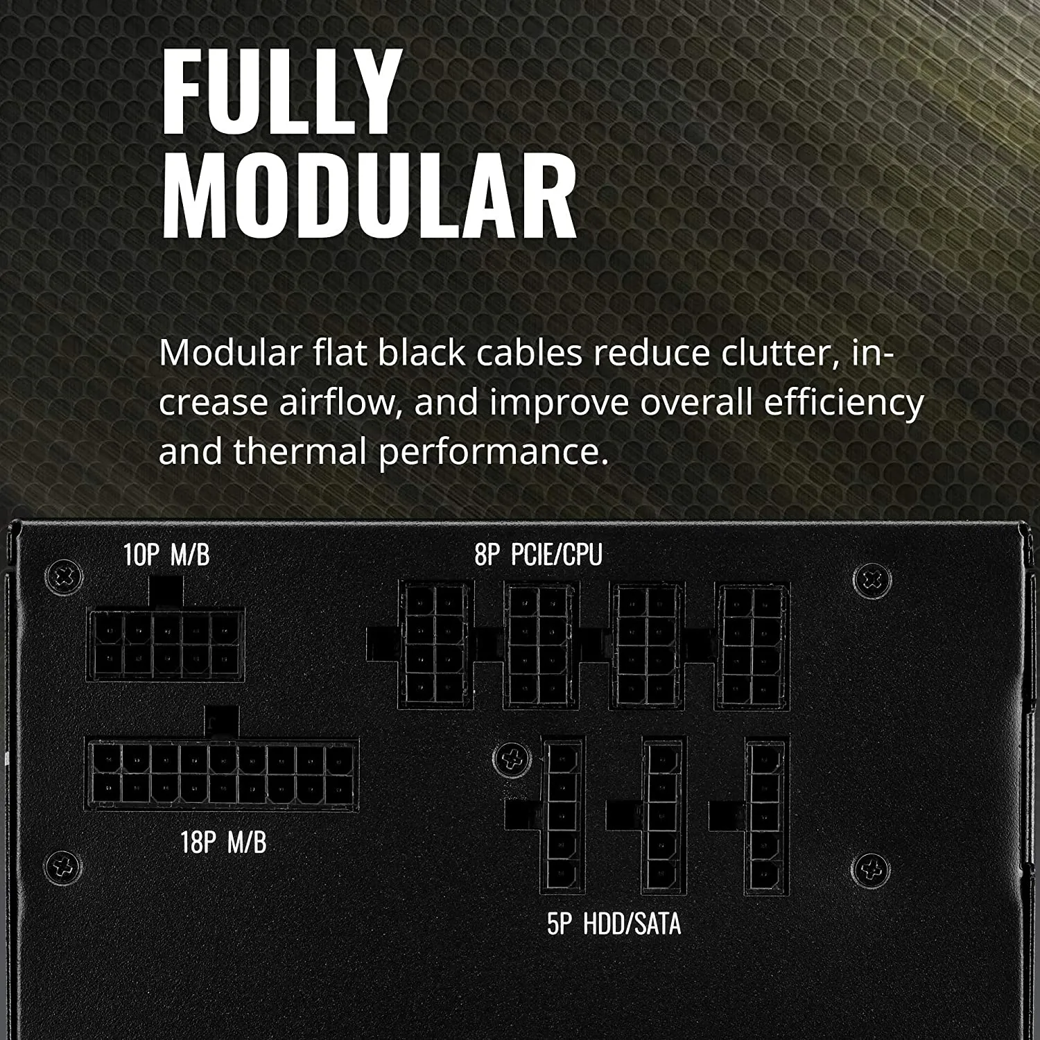 Cooler Master MWE Gold 650 V2 Full Modular, 650W, 80  Gold Efficiency, 2 EPS Connectors, 120mm HDB Fan, Semi-fanless Operation