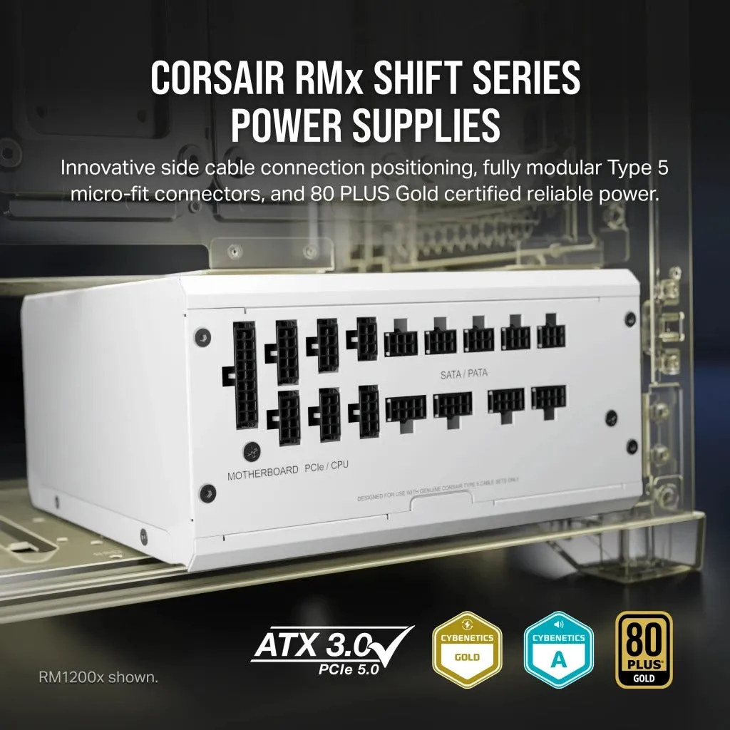 Corsair RMx RM850x Shift 850W ATX 80 Plus Gold Fully-Modular ATX Power Supply (White)
