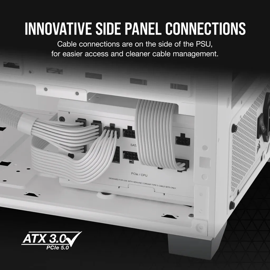 Corsair RMx RM850x Shift 850W ATX 80 Plus Gold Fully-Modular ATX Power Supply (White)