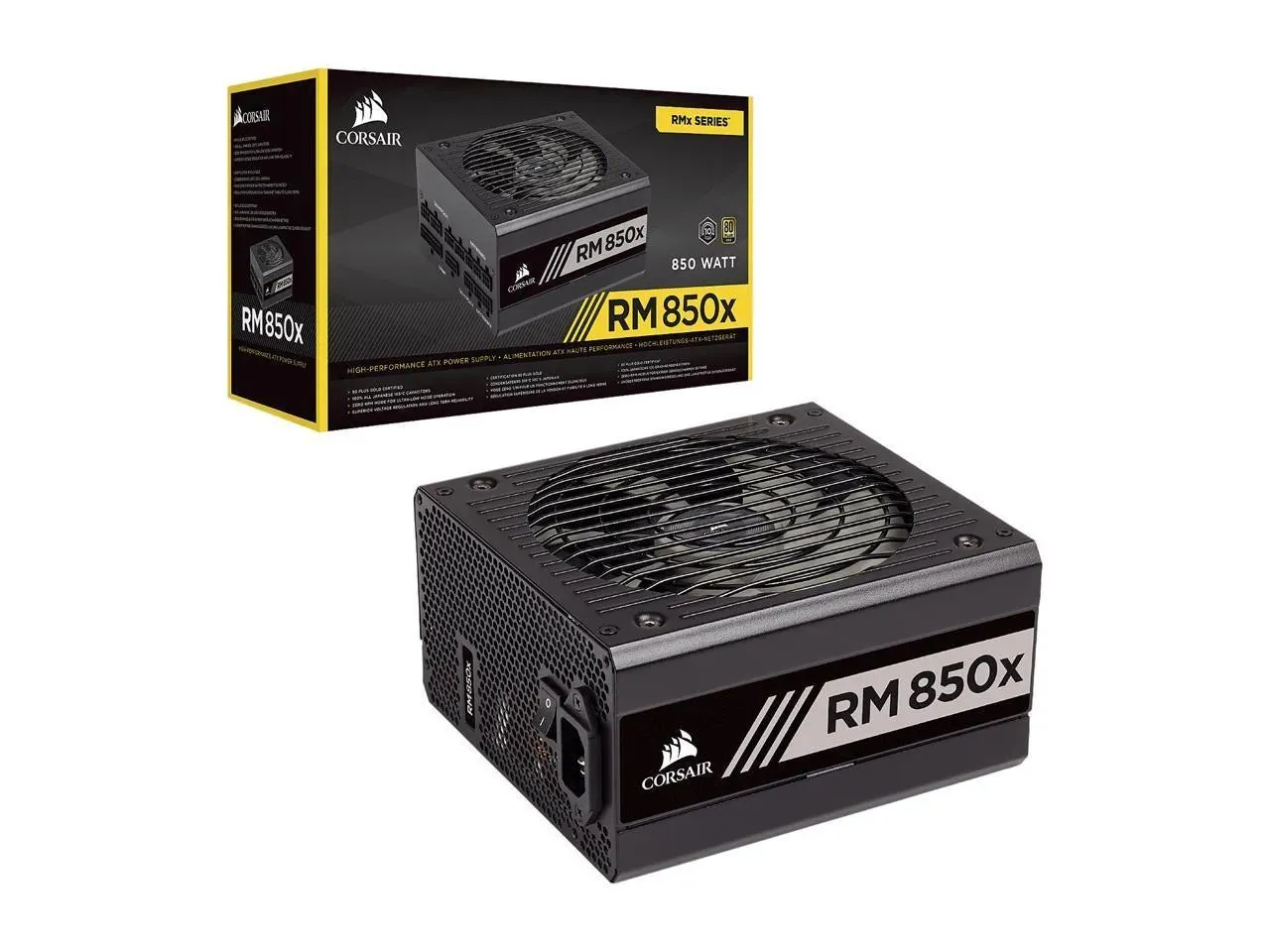 Corsair RMx Series RM850x - 850 Watt 80 PLUS Gold Fully Modular ATX PSU
