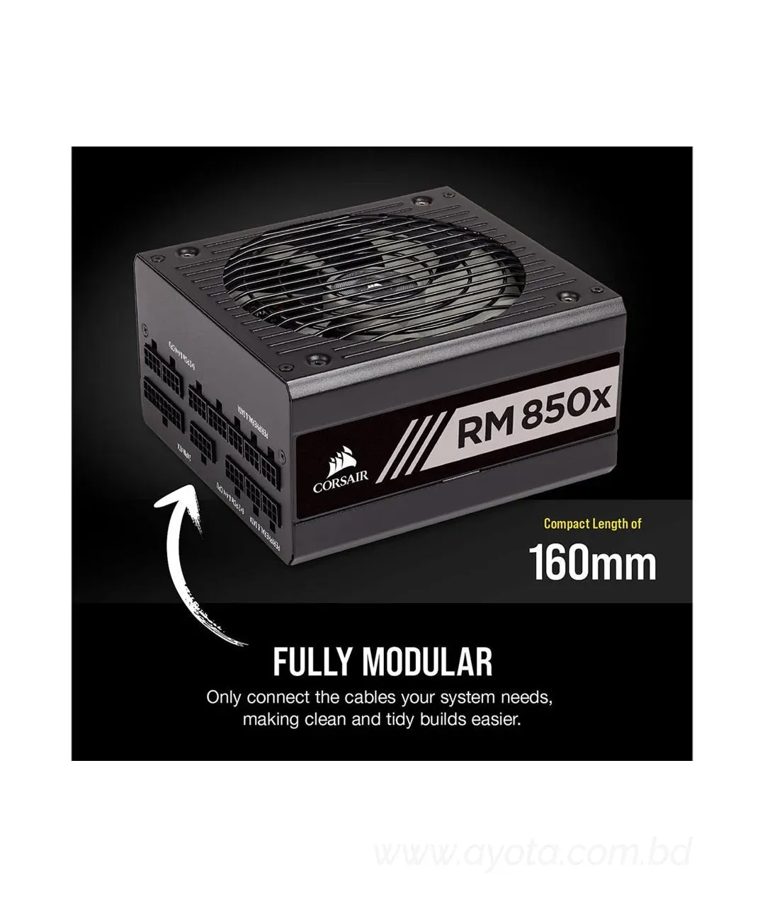 CORSAIR RMx Series RM850x CP-9020180-NA 850W 80 PLUS GOLD Certified Full Modular Power Supply