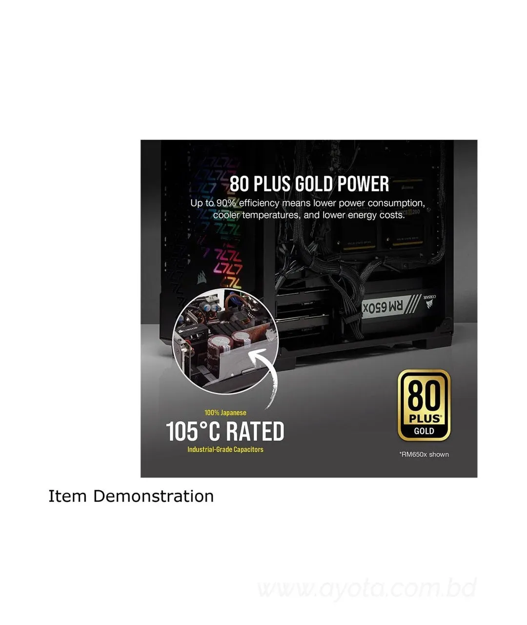 CORSAIR RMx Series RM850x CP-9020180-NA 850W 80 PLUS GOLD Certified Full Modular Power Supply