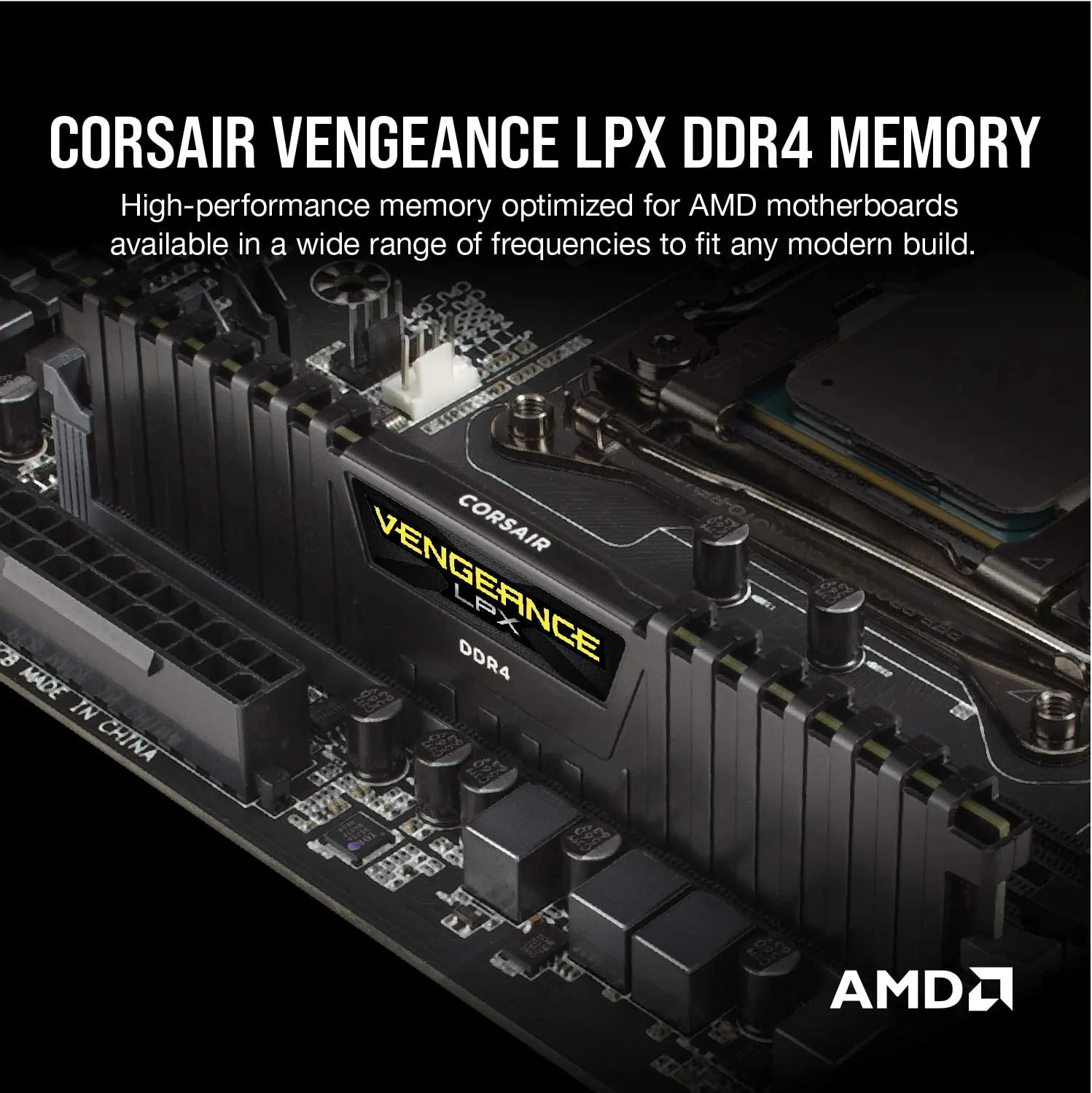 Corsair Vengeance LPX 16GB Kit (2 x 8GB) Memory RAM, DDR4, 3000MHz (PC4-24000), CL15, XMP 2.0, DIMM Desktop Memory RAM
