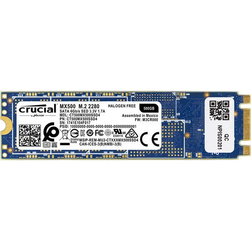 Crucial MX500 M.2 Internal 500GB Solid State Drive, Micron 3D TLC NAND - CT500MX500SSD4