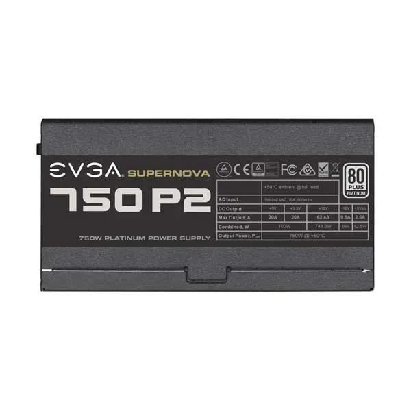 EVGA 220-P2-0750-X1 SuperNOVA 750W P2 80  PLATINUM Fully Modular Power Supply with Selectable ECO Mode