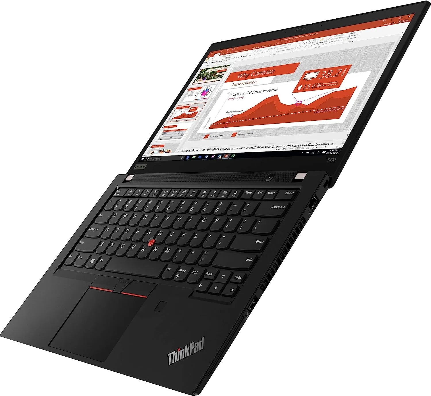 Lenovo ThinkPad T490 Laptop | 14" TOUCH SCREEN FHD IPS (1080p) | Intel Core i5-8365U (up to 4.10GHz) Quad-Core (8th Gen), 16GB RAM, 256GB NVMe SSD - Windows 11 - Intel® UHD 620, USB-C (Thunderbolt), HDMI - Certified Refurbished (Grade A) - 1 Year Warranty