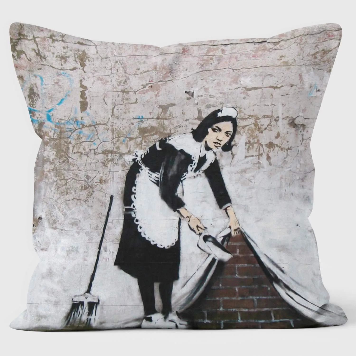 Maid - Banksy Inspired - Graffiti Art Cushion