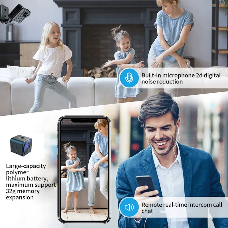 Mini Wifi Camera Full HD Two Ways AUDIO 5Hours 1080P Wireless IP Camcorder Night Vision Micro Cam Motion Detection Video DV Live