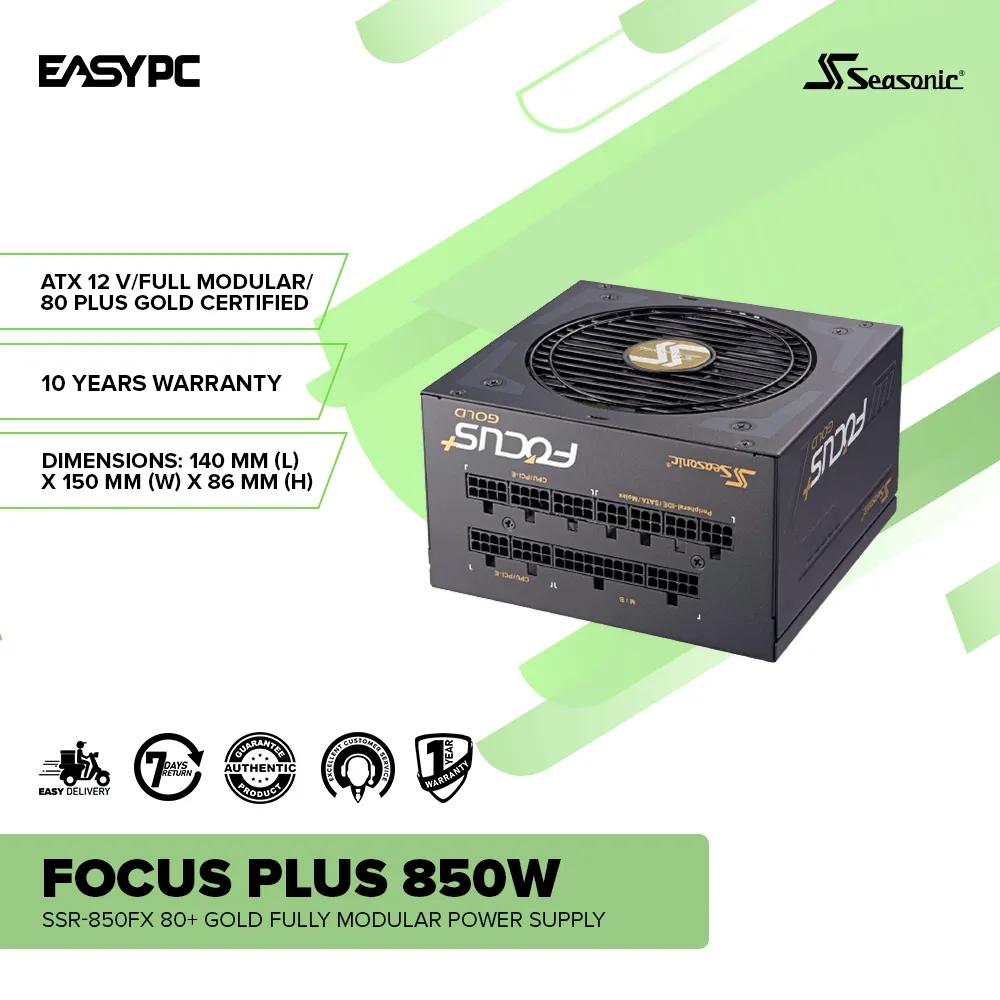 Seasonic Focus Plus 850W SSR-850FX 80  Gold Fully Modular Power Supply