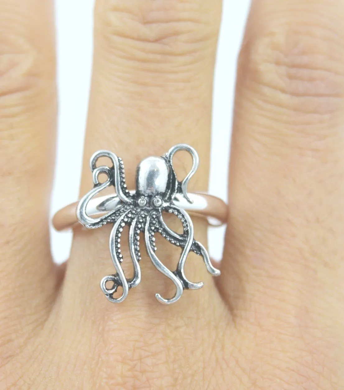 Steampunk Kraken Octopus Sea Life Fashion Ring