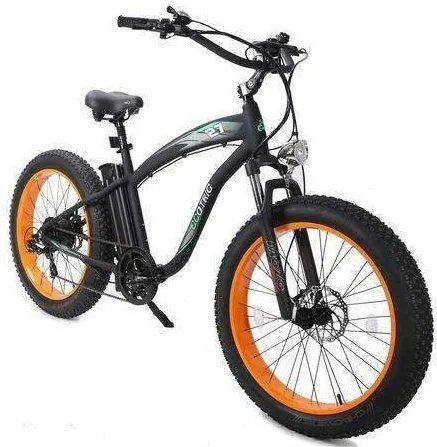 UL Certified-Ecotric Hammer Electric Fat Tire Beach Snow Bike-Matt Black