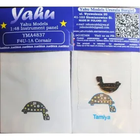 Yahu Models YMA4837 F4U-1A Corsair Instrument Panel Tamiya 1/48