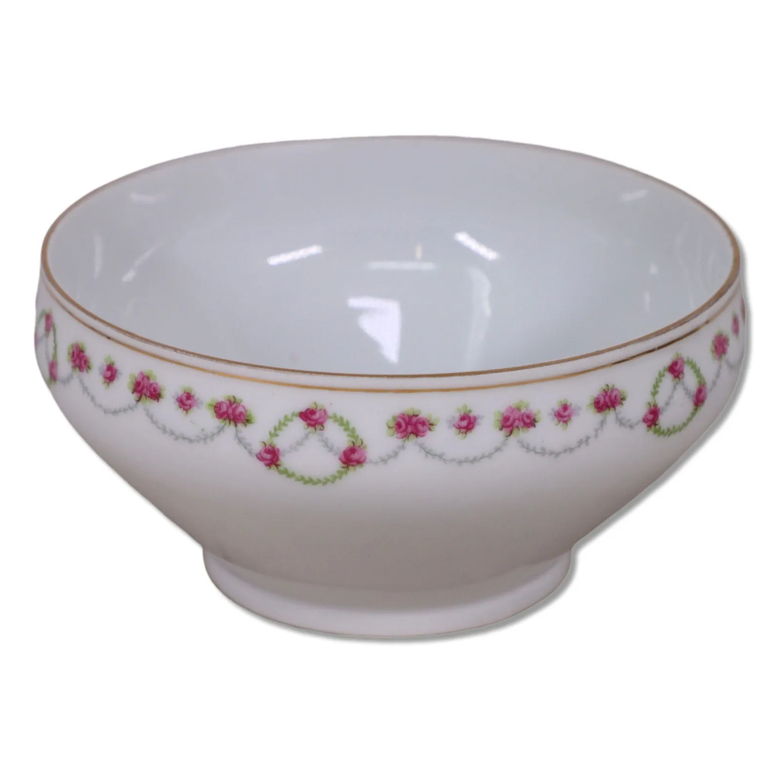 Z.S & Co Zeh. Scherzer Co 4pc Empire Fruit Bowls Bavaria Pink Roses 1900